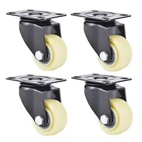 B08dkjprqj Wqsq 50mm Rubber Swivel Caster Wheels With Brake For Furniture Trolley Cart - 4 Pa