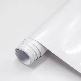 Wudnaye 791719620916 White Contact Paper Peel And Stick Wallpaper Glossy Pap