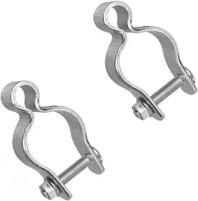 Wulankd 610452192637 2 Pack 2-3/8inch Chain Link Fence Frame Gate Post Hinge/galvanized Steel Zinc Pl