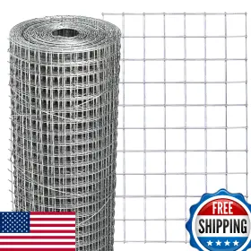 B0cksdfncf Wurjhsong Hardware Cloth 20 Inch X10ft 1/2 Galvanized 19 Ga Wire Mesh Roll Chicken Fencing