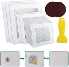Wyirong 445007564545 19 Pack Drywall Repair Kit For Large Holes 2/4/6/8 Inch Dry Wall Patch Kits