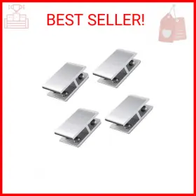 X-at 797006797453 4 Pack Aerometal Glass Clamp Adjustable Shelf Bracket Connector 2