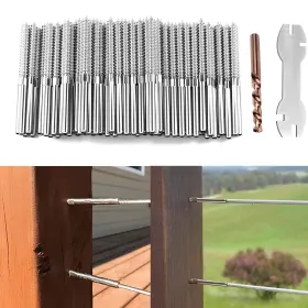 Bs002-111 Xdrctey 24 Pack Swage Lag Screws Left And Right For 1/8 Inch Cable Railing Kit T316 24pcs