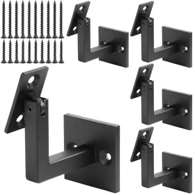 Xmz-ddup 768351626316 5 Pack 304 Stainless Steel Adjustable Swivel Handrail Bracket For Staircase