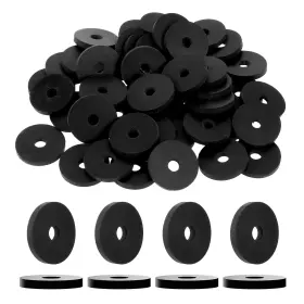 Vd01quhbh Xthrotsenk 50 Pcs Rubber Flat Washers Washer 1 Od X 1/4 Id 1/8 Thickness Heavy