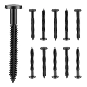 Xwayexa 765452984284 50-pack 3 Inch Vinyl Shutter Fasteners Black Window Pegs Peg Lok Pi