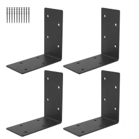 B0d3l4xvld Xzwmy 4 Pk Heavy Duty 6 Inch X6 X3 L-shaped Steel Corner Brackets 11-gauge Q235b