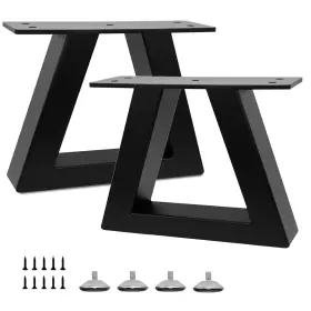 B0f9xtv8jr Y-cfhfc 6 Inch Trapezoid Metal Table Legs Heavy Duty Steel Furniture For Di