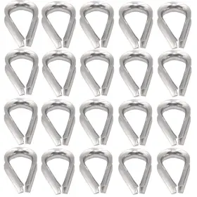 20xsku10765 Yamaso 20xsku10765#4 20pcs 1/4ftft M6 Stainless Steel Thimble For Diameter Wire Silver