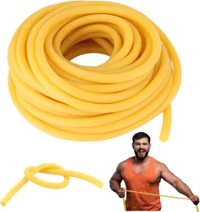 Yanmake 313032157193 100 Ft Latex Rubber Tubing 3/8 Inch Od 1/4 Id For Slingshot Bands Fitness