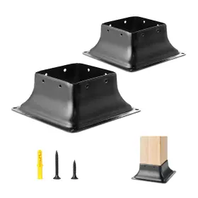 Yaoyao Land 715017311901 4x4 Post Base 2pcs Internal 3.6 Inch X3.6 Steel Bracket Fit For Standard W
