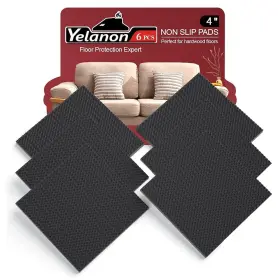 B0bm44ynqc Yelanon 6pk 4 Inch Non-slip Rubber Furniture Pads Hardwood Floor Grippers Anti-scuff