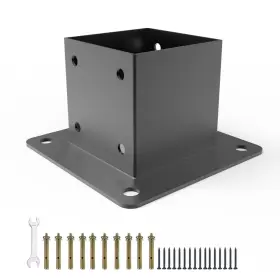Yeooe 729604794497 4x4 Post Base Deck Brackets Powder Coated Inner Size 3.5 Inch X3.5 Heavy