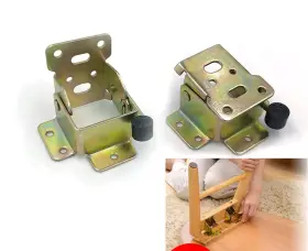 Yidelai 741326661963 Yidelai-2pieces Of 90 Degrees Self-locking Table Legs Supporting Folding Fur