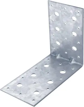 Yidu69q 648722625387 4 Pcs Galvanized Steel L Right Angle Bracket 6 X 3-1/8 Inch Double-wide C