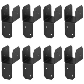 Qg08-b-38mm-t8 Yidu69q 8pcs Black Post Caps Tie Bracket For 2x2 2x4 Inner Width Actual 1-1/2 Inch