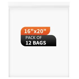 Yileffu Bags-16x20 Heavy Duty Zipper Bags 16 Inch X 20 Storage 12pcs Double Thick 8 Mil La