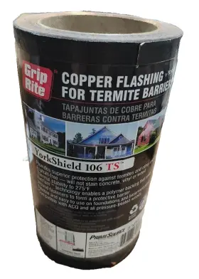 Grcpr8602 York Copper Flashing For Termite Barrier 106 Ts 8 Inch W X 60ft L