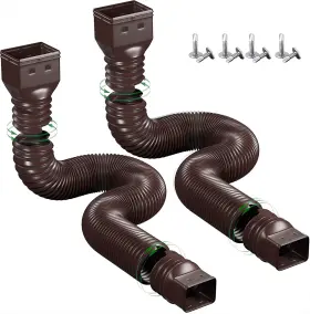 Sg367 Yotody 2 Pack Rain Gutter Downspout Extensions Flexible Universal Drain Exten