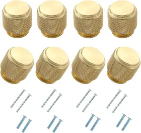 Yds-12 Yudewater 8pcs Knurled Cabinet Knob Gold Drawer Kitchen