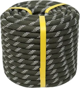 Yuzenet 717212388900 Braided Polyester Arborist Rigging Rope 3/8inch X 100feet Armygreen/white