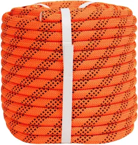 Yuzenet 724991637631 Braided Polyester Arborist Rope Outdoor 3/8inch X 150feet Orange/black