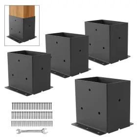 Pb040604 Yvhfwoy 4x6 Post Base 4 Pcs Brackets Inner Size 3.6 Inch X5.6 Heavy Duty 14ga Steel