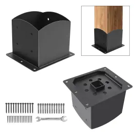 Pb4b60602 Yvhfwoy Post Base 2 Pcs 6 Inch X Inner Size 5.6 X5.6 Wood Fence Anchor He