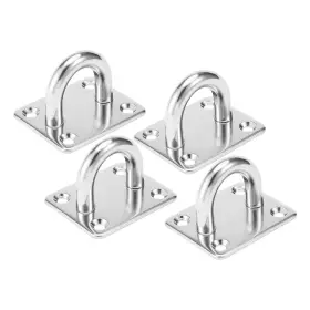 Zaplyte 605322733812 316 Stainless Steel 10mm Thick Ring Square Sail Shade Pad Eye Plate 4pack