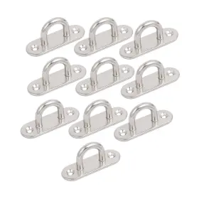 Zaplyte 605322825685 Stainless Steel 6mm Thick Ring Oblong Sail Shade Pad Eye Plate 10pcs