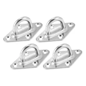 Zaplyte 605322827511 4pcs Stainless Steel 8mm Thick Ring Sail Shade Pad Eye Plate Boat Rigging
