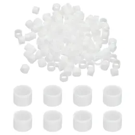 Zaplyte 614462817658 250pcs Silicone Cable Ties 6mm Rubber Bands White 10x5x0.6mm