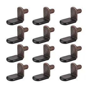 Zaplyte 619668191502 6mm Shelf Support Peg Bronze L-shaped Bracket With Sleeve 30pack