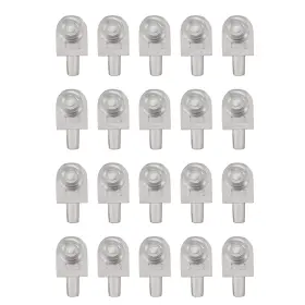 Zaplyte 672668647028 Shelf Support Pegs Glass Clamp Bracket Zinc Alloy Nail Polished Rod Joint 20pcs