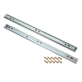 Zaplyte 678202600306 390mm Ball Bearing Side Mount Drawer Slides 2 Sections 27mm Wide 1pair