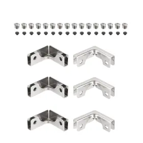 Zaplyte 680811753564 L-shaped Glass Fixing Clip Bracket 3-6mm Combination 6pcs
