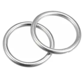 Zaplyte 685821964368 316 Stainless Steel Round Ring Welded O-rings 45mm 1.77 Inch Id 6mm Thick 2pcs
