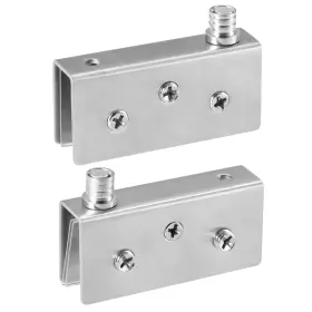 Zaplyte 714998447487 1 Pair Glass Hinge Stainless Steel Door Pivot Clamp 70x18x33mm