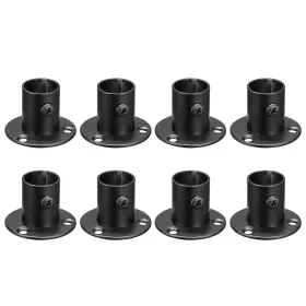 Zaplyte 723115452242 0.77 Inch Dia Stainless Steel Pole Sockets Flange Rod Holder Bracket Support 8pcs