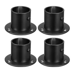 Zaplyte 723115452419 1.28 Inch Dia Stainless Steel Pole Sockets Flange Rod Holder Bracket Support 4pcs