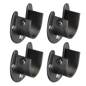 Zaplyte 723115452471 1.1 Inch Dia Stainless Steel Rod Socket Flange Holder Bracket End Support 4pcs