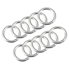 Zaplyte 724708416344 304 Stainless Steel Welded O Ring 30mm 1.18 Inch Outer Dia. 4mm Thickness 20pcs