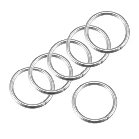 Zaplyte 724708416450 304 Stainless Steel Welded O Ring 60mm 2.36 Inch Outer Dia 6mm Thickness 6pcs