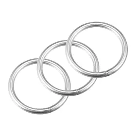 80mm3.15 Zaplyte 724708416498 304 Stainless Steel Welded O Ring Inch Outer Dia 8mm Thickness 3pcs