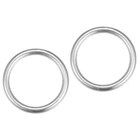 Zaplyte 743151798098 2pcs 316 Stainless Steel O Rings 45x6mm Welded Round Ring