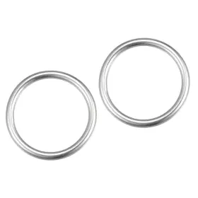 Zaplyte 743151798159 2pcs 316 Stainless Steel O Rings 50x6mm Welded Round Ring