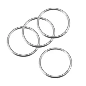 Zaplyte 782685529556 304 Stainless Steel Welded O Ring 70mm 2.76 Inch Outer Dia. 5mm Thickness 4pcs