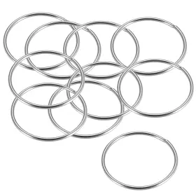 Zaplyte 784958060117 Welded O Ring 59 X 3mm Strapping Round Rings 201 Stainless Steel 10pcs