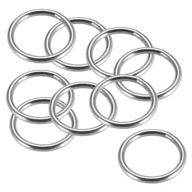Zaplyte 784958060476 Welded O Ring 50 X 5mm Strapping Round Rings 201 Stainless Steel 10pcs