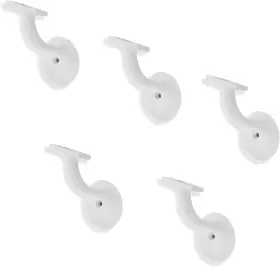 291wt5 Zauyx 5 Pack 3 Inch White Handrail Stair Brackets Heavy Duty